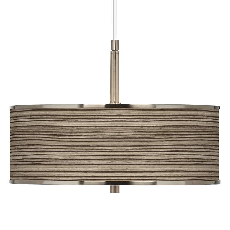 Image 1 Cedar Zebrawood Giclee Glow 16 inch Wide Pendant Light