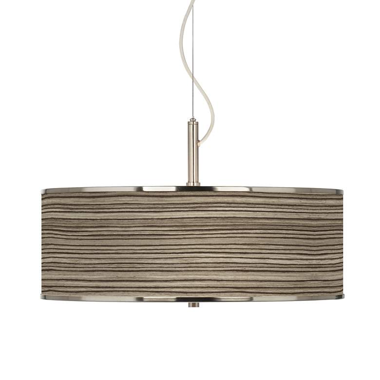 Image 1 Cedar Zebrawood Giclee Glow 20" Wide Pendant Light