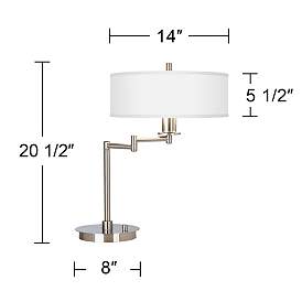 Image5 of Cedar Zebrawood Giclee LED Swing Arm Desk Lamp more views