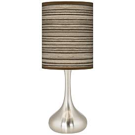 Image2 of Cedar Zebrawood Giclee Modern Droplet Table Lamp