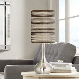 Image1 of Cedar Zebrawood Giclee Modern Droplet Table Lamp
