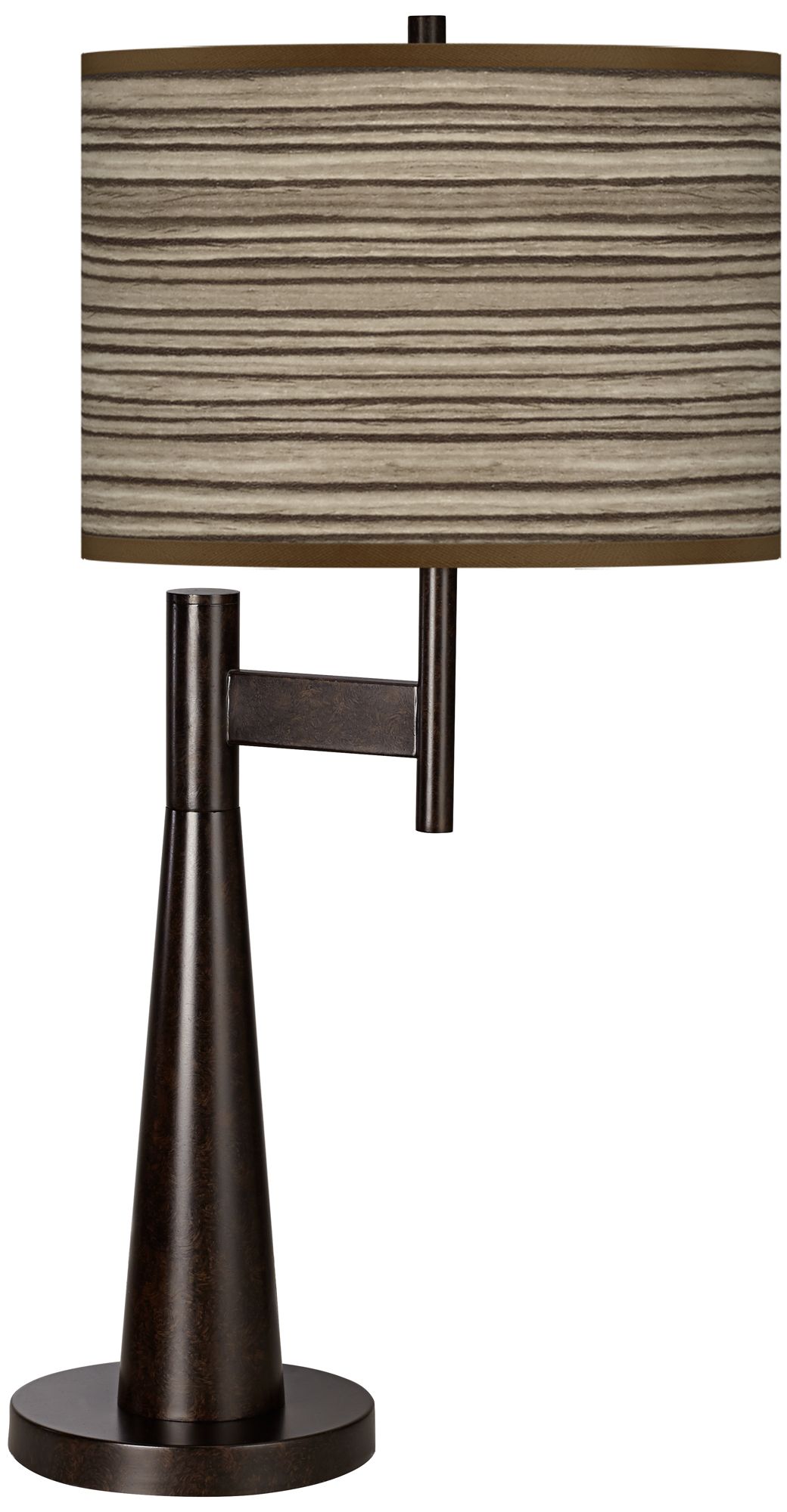 Cedar Zebrawood Giclee Novo Table Lamp - #55E45 | Lamps Plus