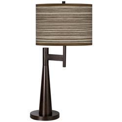 Cedar Zebrawood Giclee Novo Table Lamp