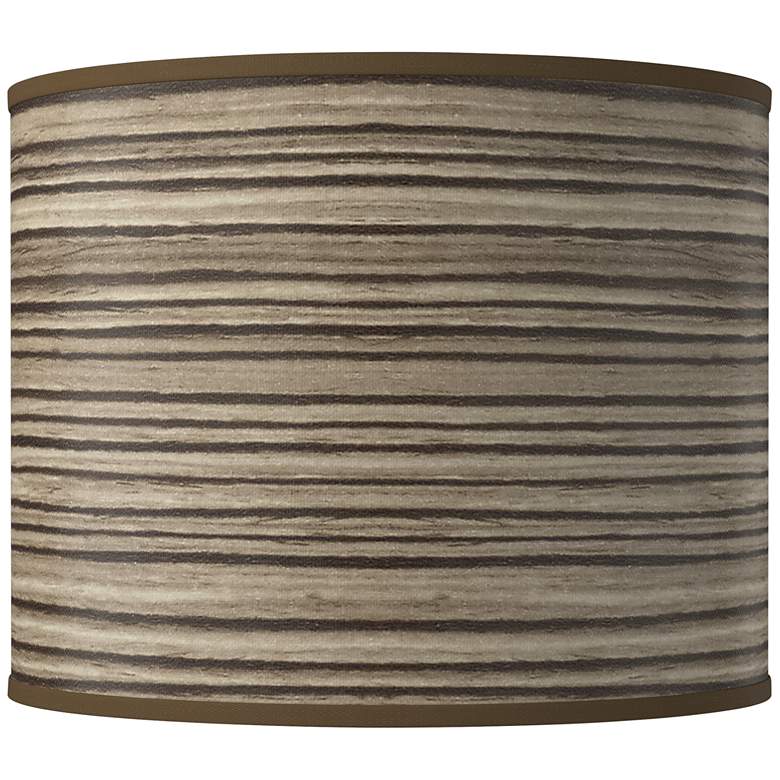 Image 1 Cedar Zebrawood Giclee Round Drum Lamp Shade 14x14x11 (Spider)