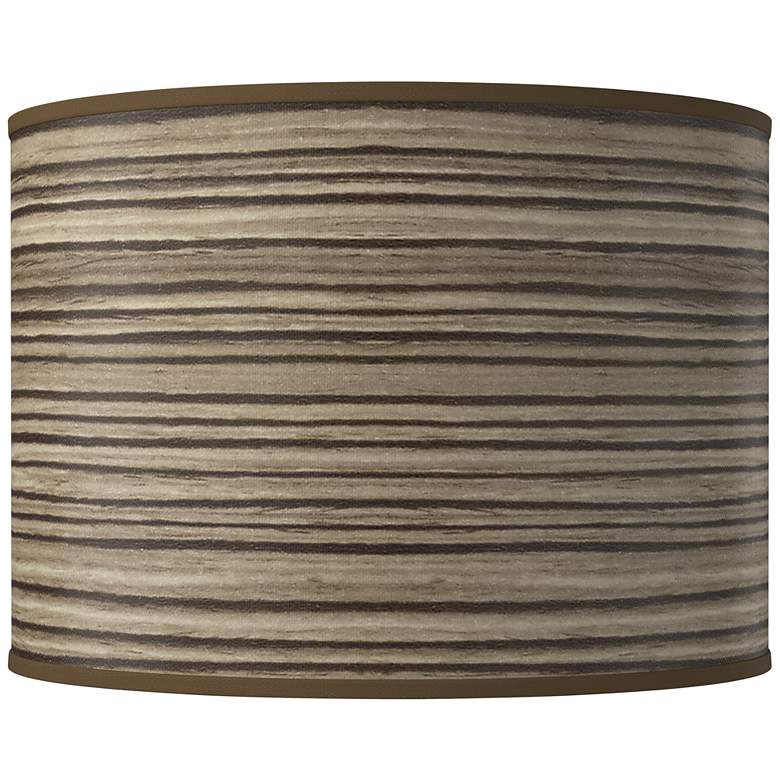 Image 1 Cedar Zebrawood Giclee Round Drum Lamp Shade 15.5x15.5x11 (Spider)