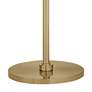 Cedar Zebrawood Giclee Warm Gold Arc Floor Lamp