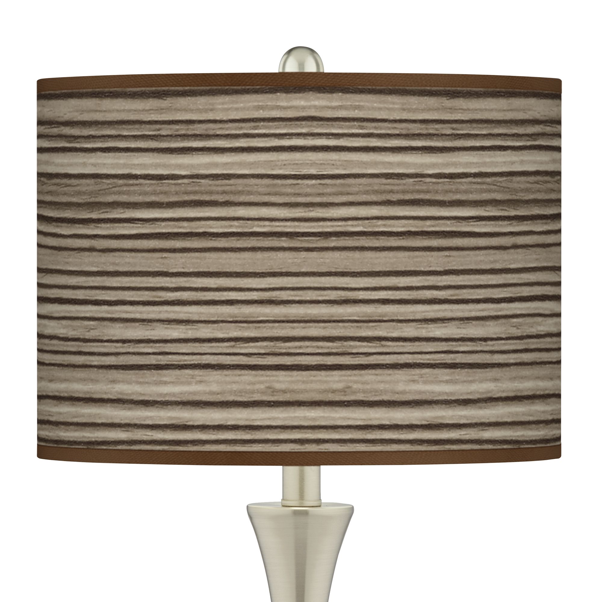 Image 2 Cedar Zebrawood Trish 26 1/4" Brushed Nickel Touch Table Lamp Set of 2 more views