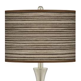 Image2 of Cedar Zebrawood Trish Brushed Nickel Touch Table Lamps Set of 2 more views