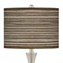 Cedar Zebrawood Trish Brushed Nickel Touch Table Lamps Set of 2
