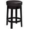 Cedric 26" Brown Bonded Leather Swivel Counter Stool