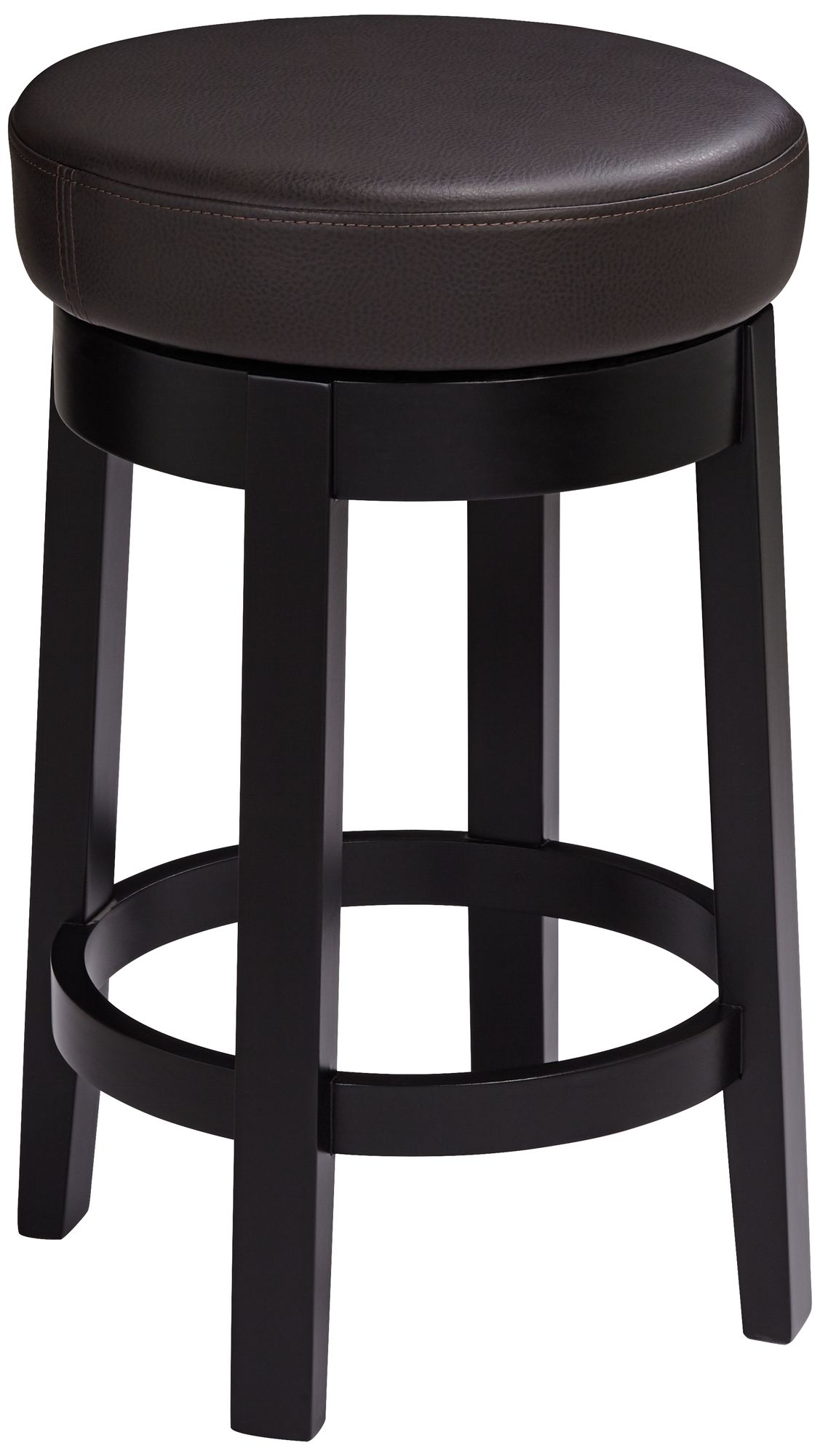 Cedric 26" Brown Bonded Leather Swivel Counter Stool 58G42 Lamps Plus