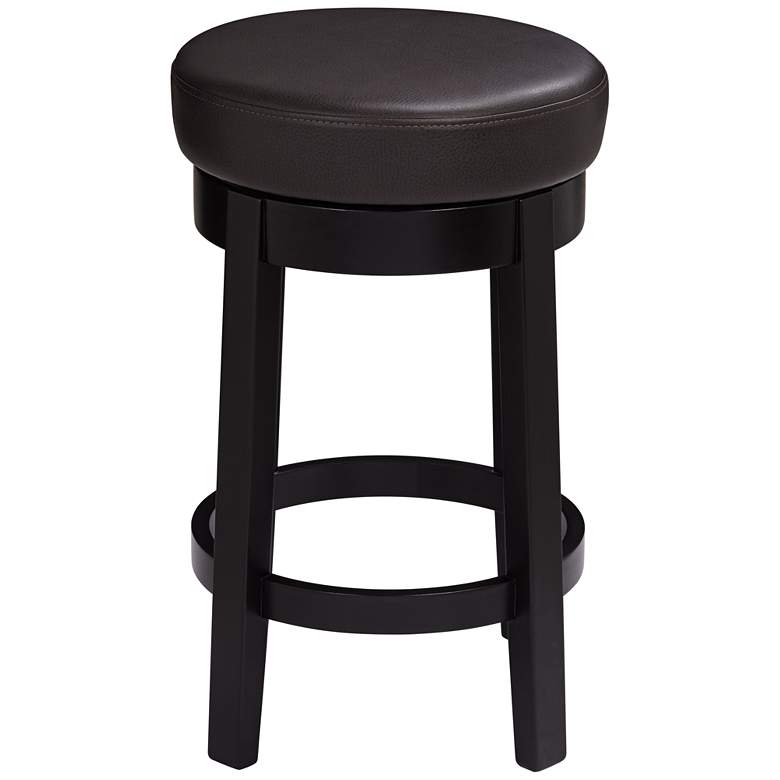 Cedric 26&quot; Brown Bonded Leather Swivel Counter Stool more views