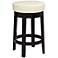 Cedric 26" Cream Bonded Leather Swivel Counter Stool