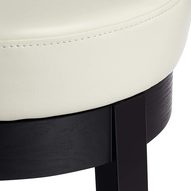 Image 4 Cedric 26 inch Cream Bonded Leather Swivel Counter Stool more views
