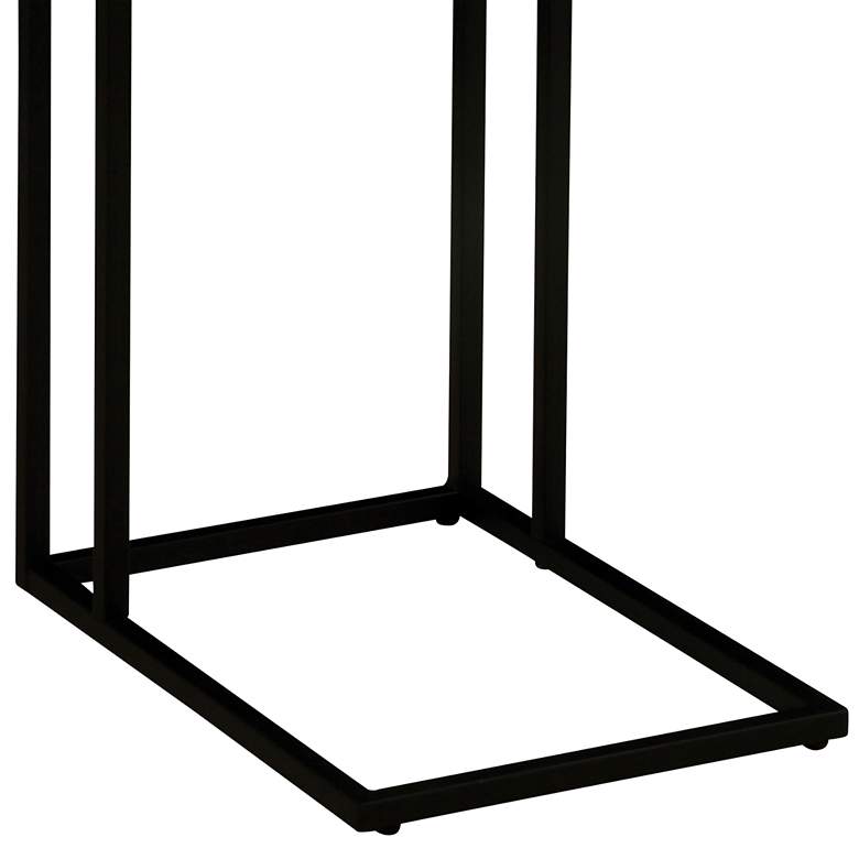 Image 4 Cedrik 16 1/2" Wide Antique White Black Metal End Table more views