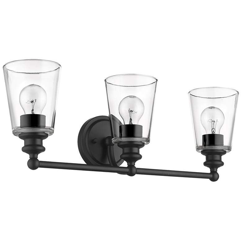 Image 1 Ceil 3-Light Matte Black Vanity