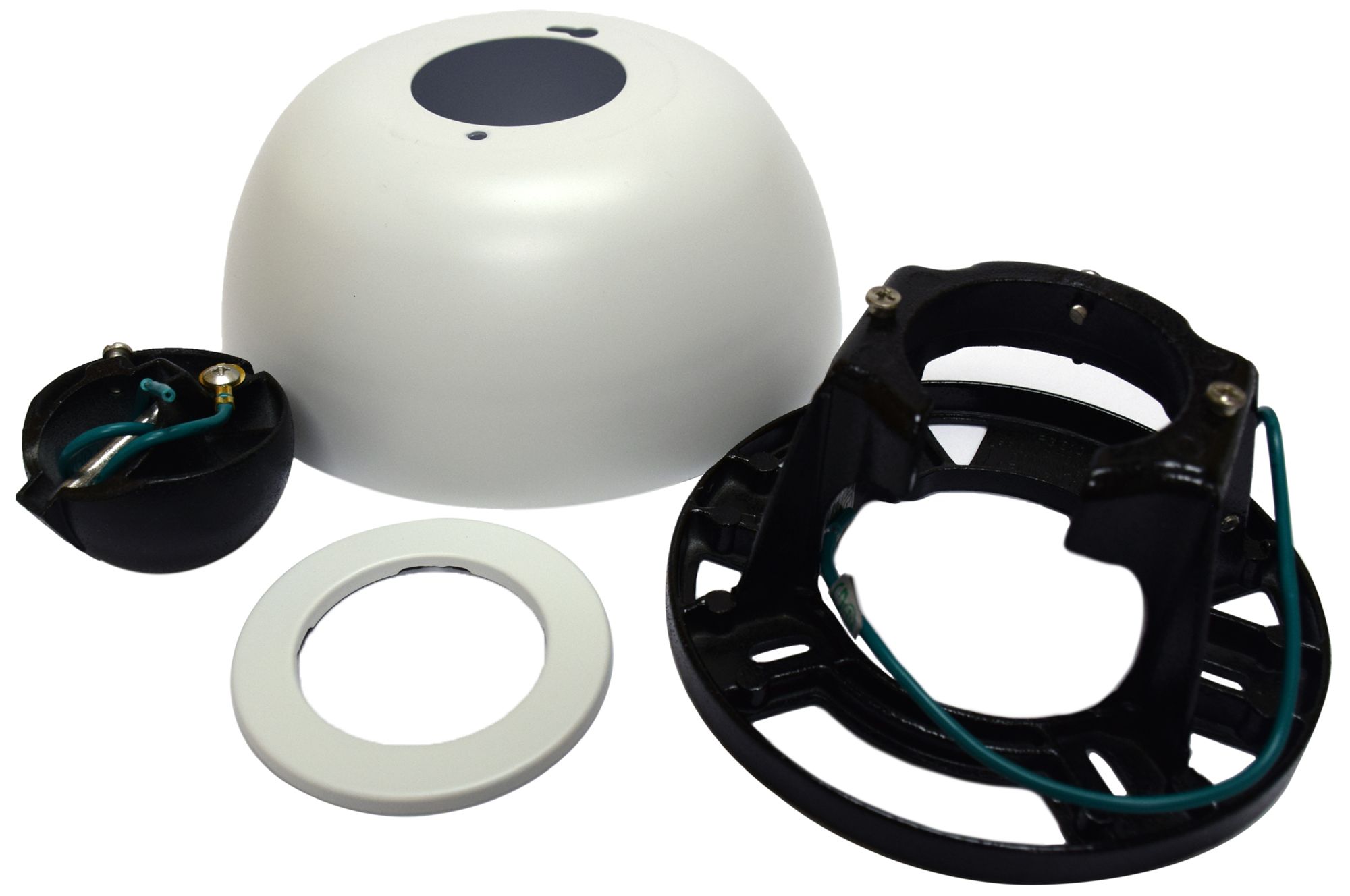 Ceiling Fan Sloped Ceiling Kit - 1-inch - Matte White - Wet Rated Rated