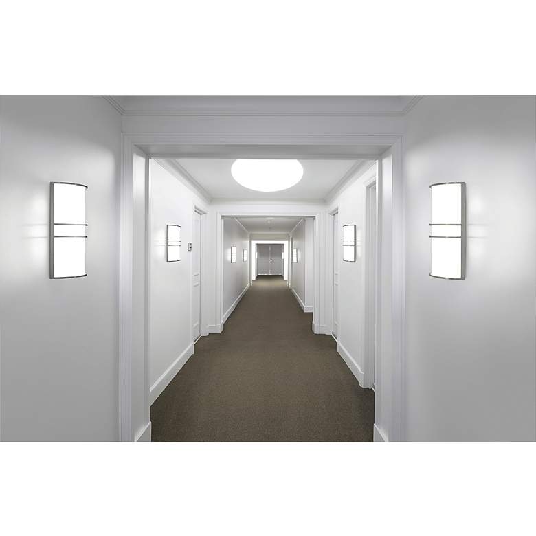 Image 2 Ceiling Space 17 3/4"W Brushed Nickel LED Ceiling Light more views