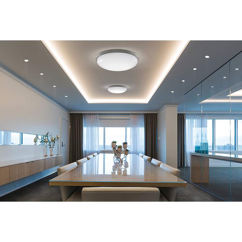 Image 3 Ceiling Space 17 3/4"W Brushed Nickel LED Ceiling Light more views
