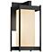 Cela 13.6" High Coastal Black Medium Outdoor Sconce With Opal Glass Sh