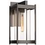 Cela 13.6" High Coastal Bronze Medium Outdoor Sconce With Clear Glass 