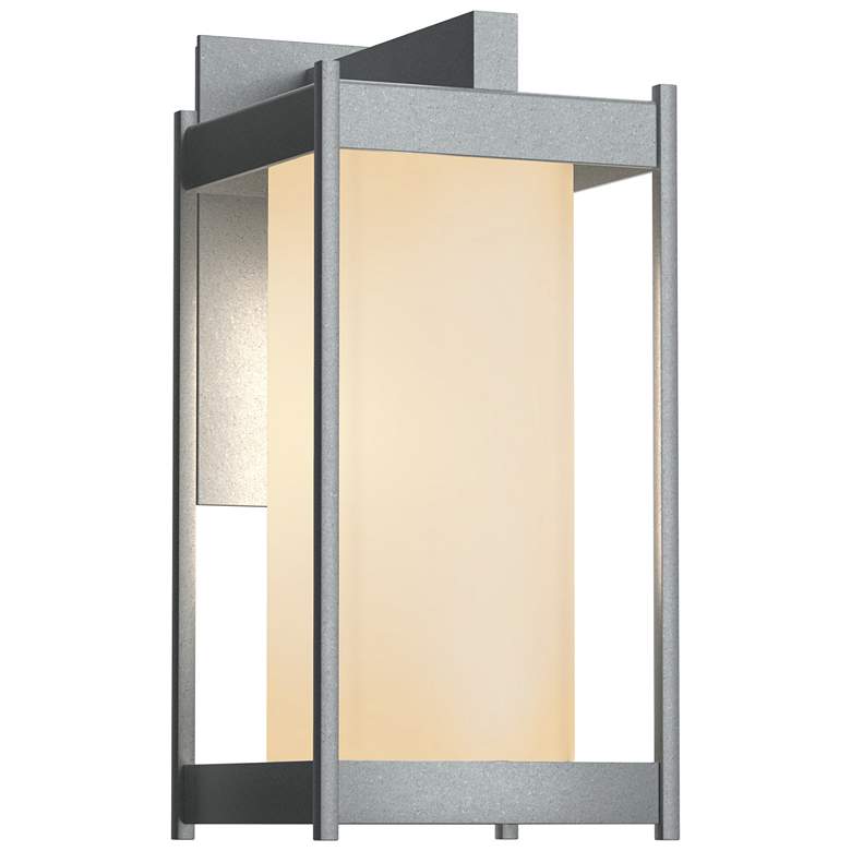 Image 1 Cela 13.6" High Coastal Burnished Steel Medium Outdoor Sconce w/ Opal