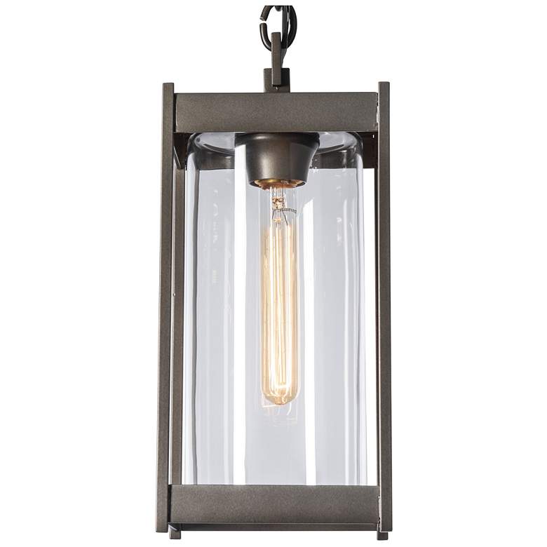 Image 1 Cela 14.1" High Clear Glass Coastal Black Outdoor Lantern