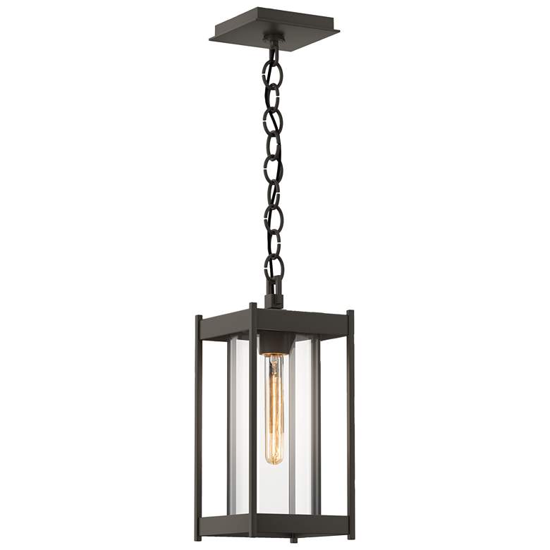 Image 1 Cela 14.1" High Coastal Dark Smoke Medium Outdoor Lantern w/ Clear Sha