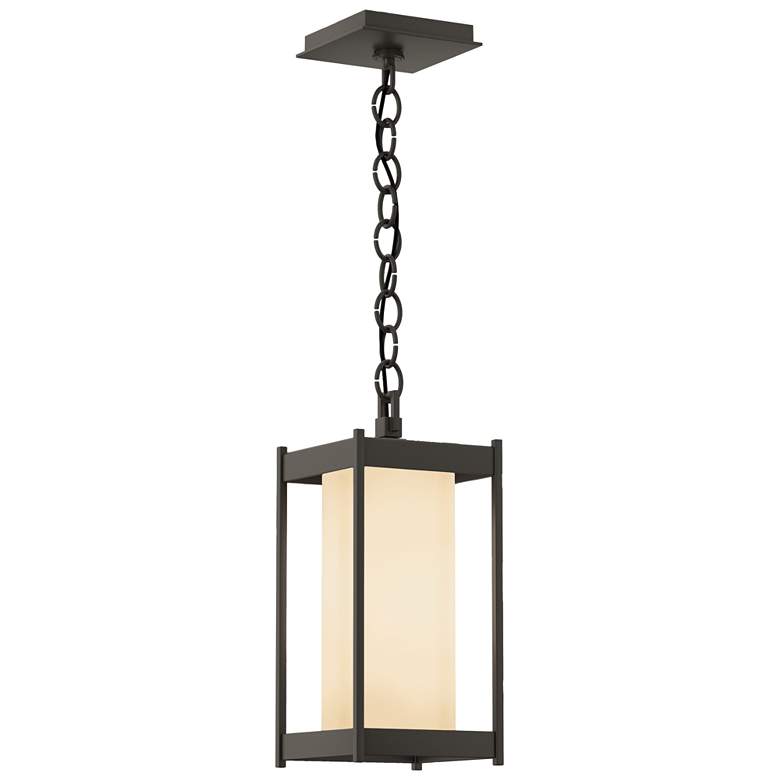 Image 1 Cela 14.1" High Coastal Dark Smoke Medium Outdoor Lantern w/ Opal Shad