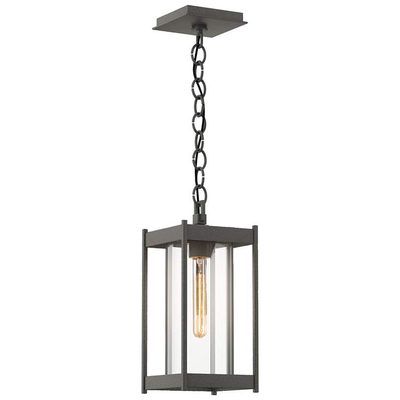 Image 1 Cela 14.1" High Coastal Natural Iron Medium Outdoor Lantern w/ Clear S