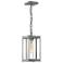 Cela 14.1"H Coastal Burnished Steel Medium Outdoor Lantern w/ Clear Sh