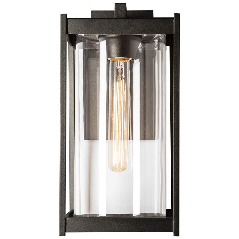 Image 1 Cela 16.3" High Clear Glass Coastal Oil Rubbed Bronze Outdoor Sconce