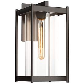 Image1 of Cela 16.3" High Coastal Bronze Large Outdoor Sconce With Clear Glass S