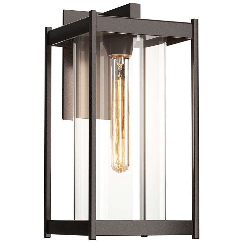 Image 1 Cela 16.3" High Coastal Bronze Large Outdoor Sconce With Clear Glass S