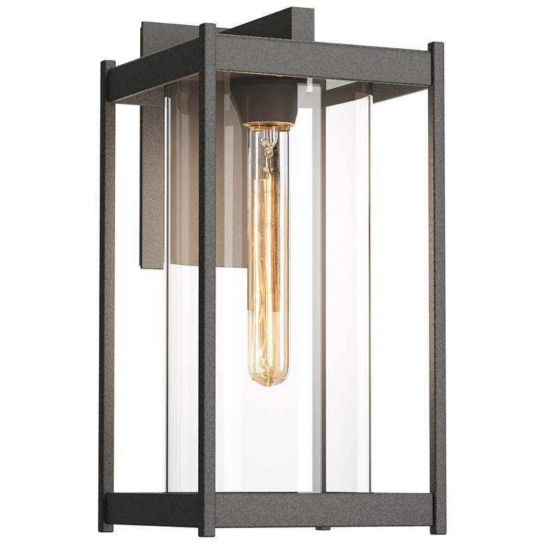Image 1 Cela 16.3" High Coastal Natural Iron Large Outdoor Sconce w/ Clear Sha