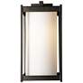 Cela 16.3" High Opal Glass Coastal Oil Rubbed Bronze Outdoor Sconce