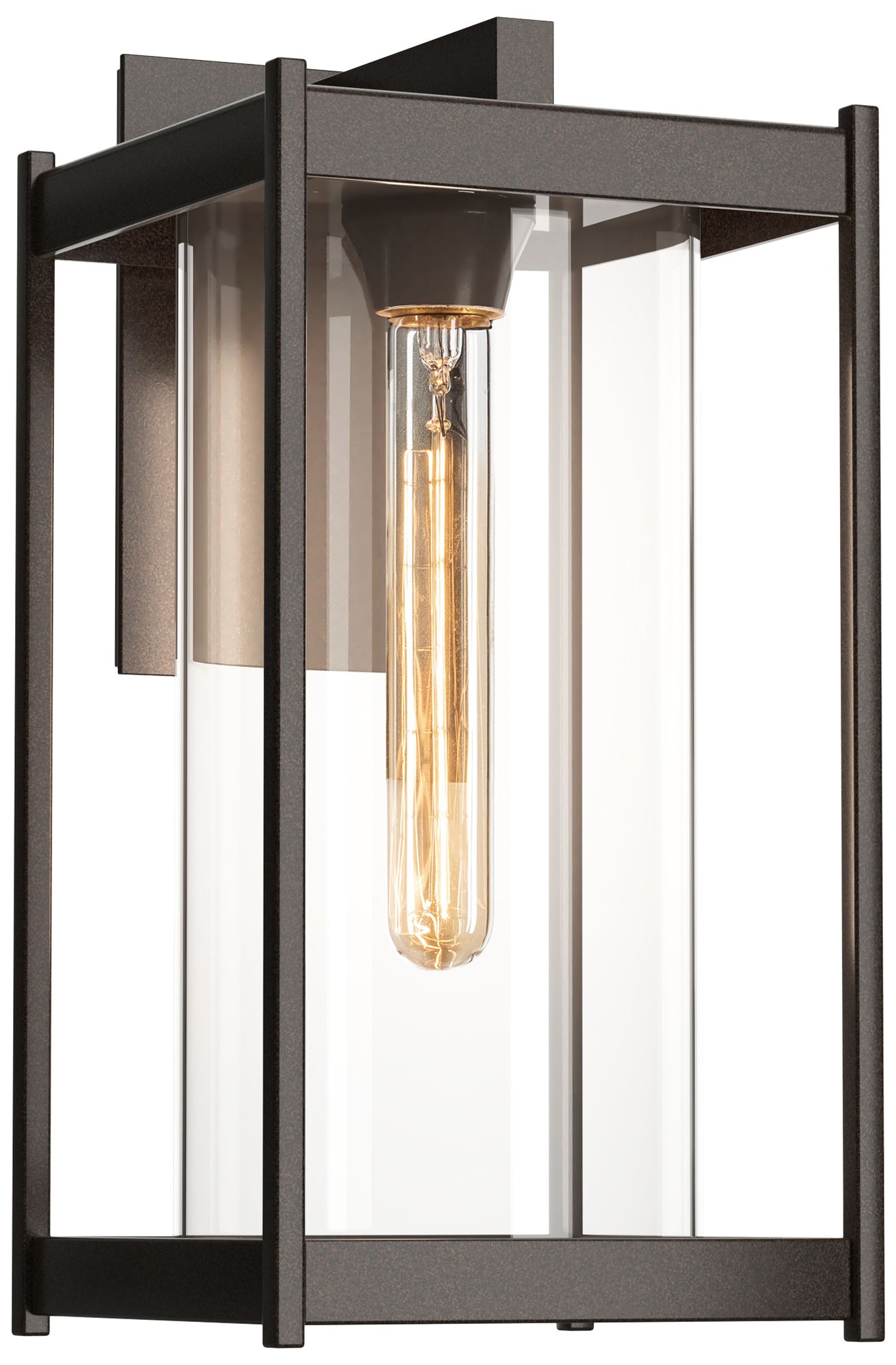 Cela 16.3"H Coastal Bronze Outdoor Sconce w/Glass S Made to Order