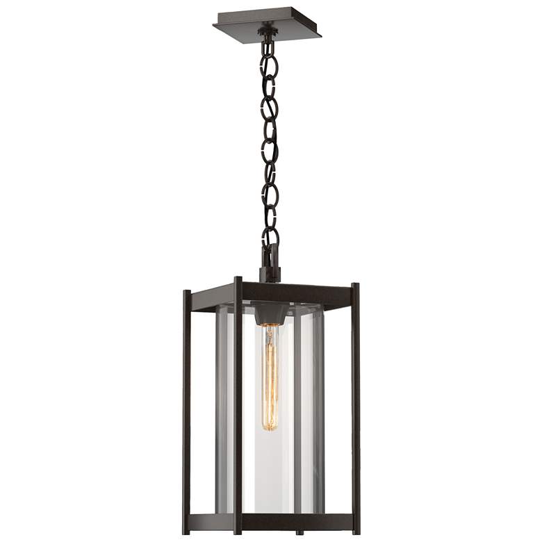 Image 1 Cela 17.4" High Coastal Bronze Large Outdoor Lantern With Clear Glass 