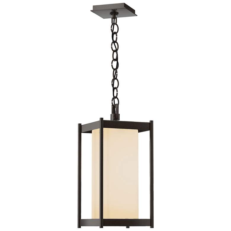 Image 1 Cela 17.4" High Coastal Bronze Large Outdoor Lantern With Opal Glass S