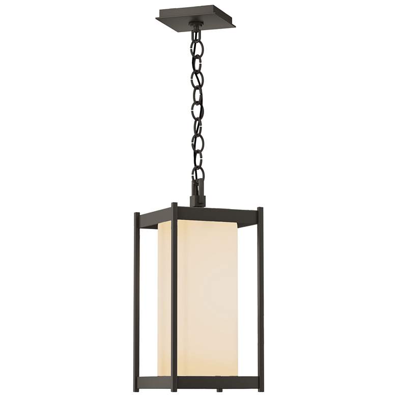 Image 1 Cela 17.4" High Coastal Dark Smoke Large Outdoor Lantern w/ Opal Shade