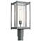 Cela 18.6" High Coastal Burnished Steel Outdoor Post Light w/ Clear Sh