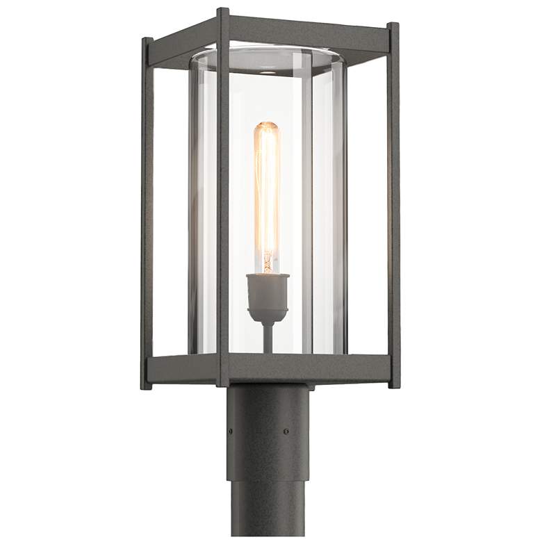 Image 1 Cela 18.6" High Coastal Natural Iron Outdoor Post Light w/ Clear Shade