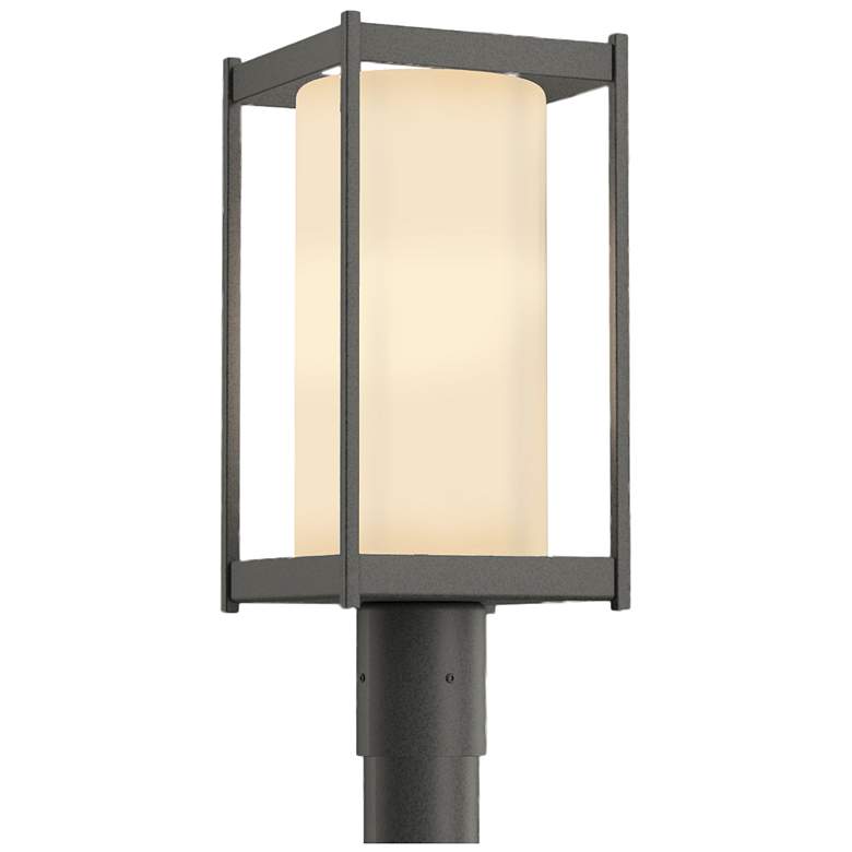 Image 1 Cela 18.6" High Coastal Natural Iron Outdoor Post Light w/ Opal Glass