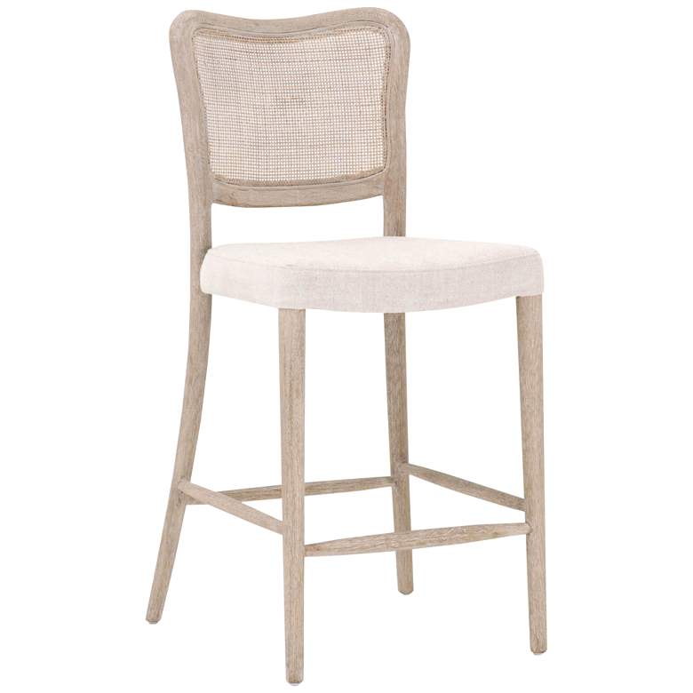 Image 1 Cela 25 inch Bisque and Natural Gray Counter Stool