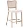Cela 25" Bisque and Natural Gray Counter Stool