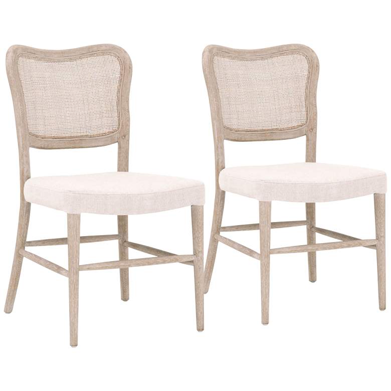Image 1 Cela Bisque and Natural Gray Dining Chairs Set of 2
