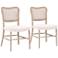 Cela Bisque and Natural Gray Dining Chairs Set of 2