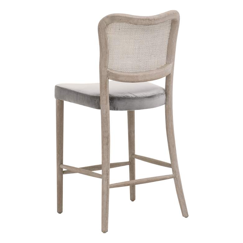 Image 4 Cela Counter Stool, Performance Dark Dove Velvet, Natural Gray Oak more views