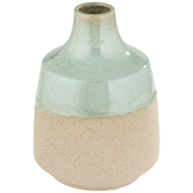 Image 5 Celadon Green 8 1/2 inch High Tapered Porcelain Decorative Vase more views