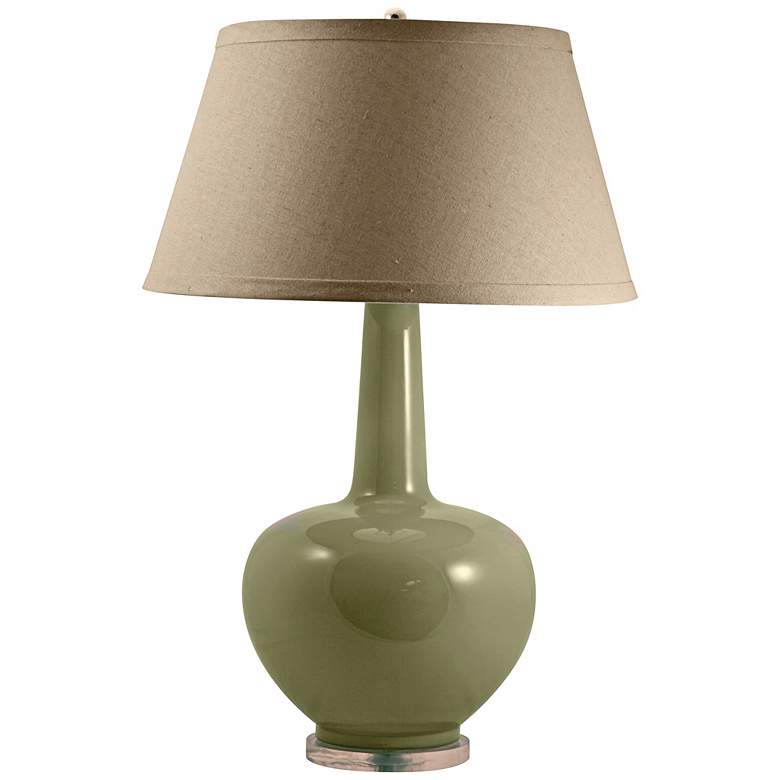 Image 1 Celadon Tall Green Porcelain Urn Table Lamp